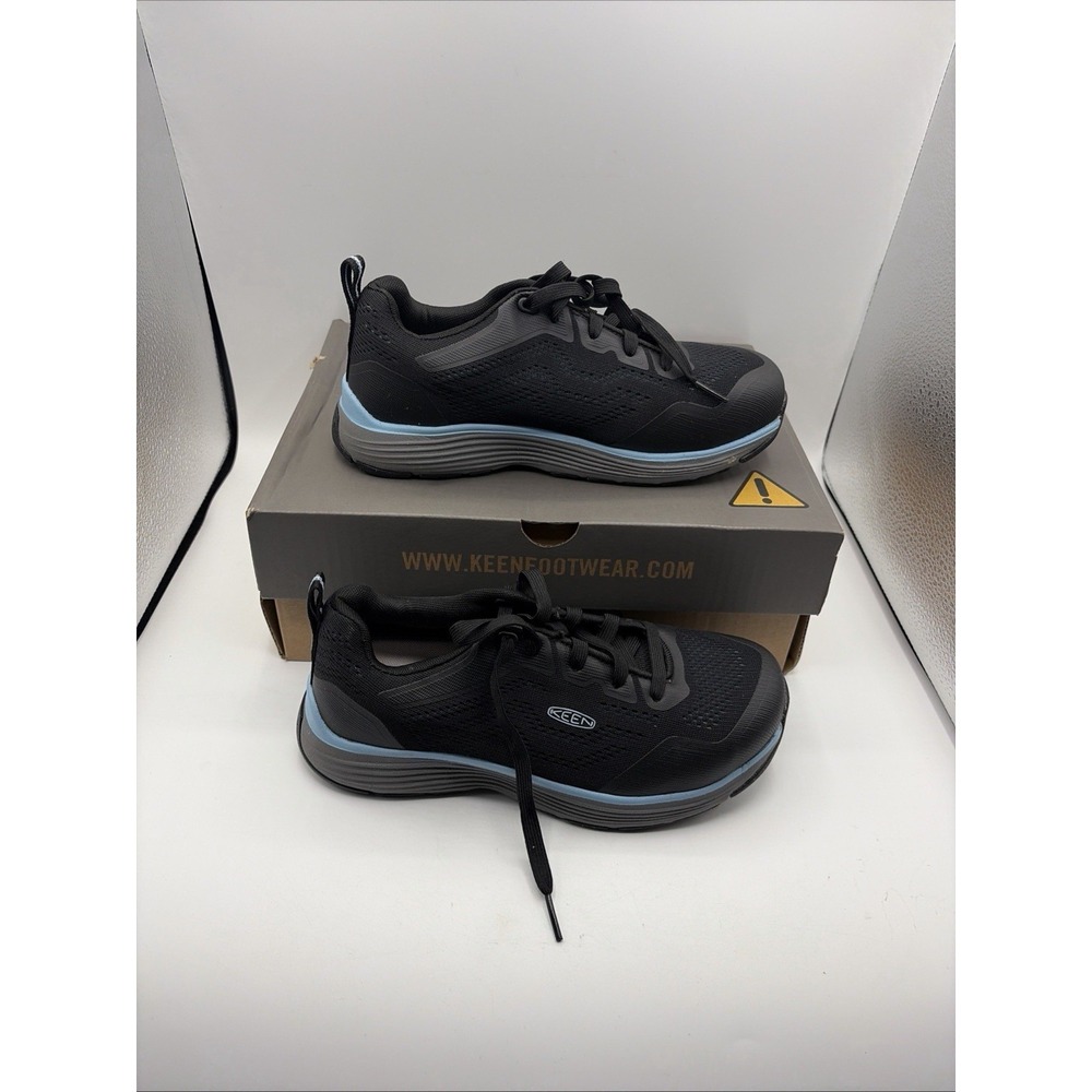 Keen Utility Sparta‎ II Steel Toe Work Shoes Womens 7 Wide Black Blue